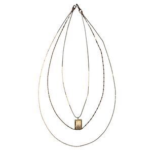 Vintage Napier Multi Strand Necklace and Carl Art Locket Rectangle Gold Tone